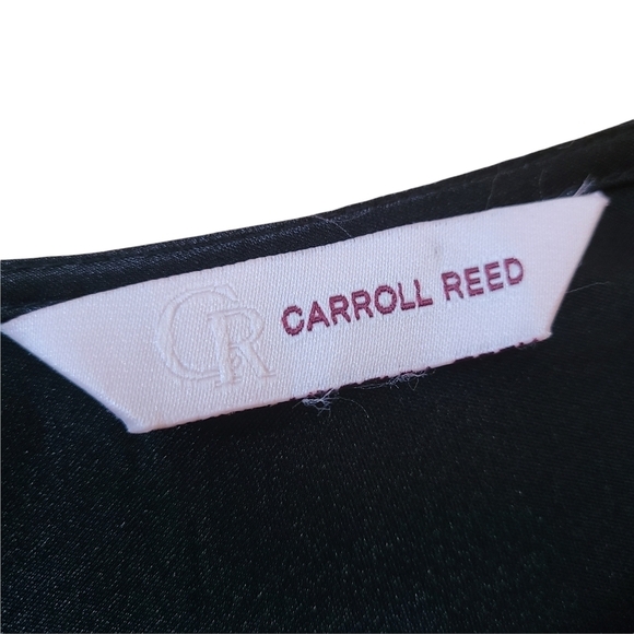 Carroll Reed black satin pull-over sleeveless v-neck  slip nightie sexy lingere - Picture 10 of 10